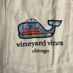 Vineyard Vines Chicago Whale Tee - White and Blue